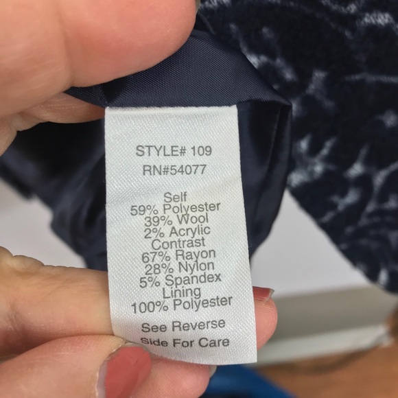 Cabi Wool-Blend Jacquard Jacket Blazer NEW Sz 12 - Picture 8 of 8